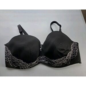 Cacique Boost Multi-Way Bra Size 46DD Black White Lace Underwire Push-Up